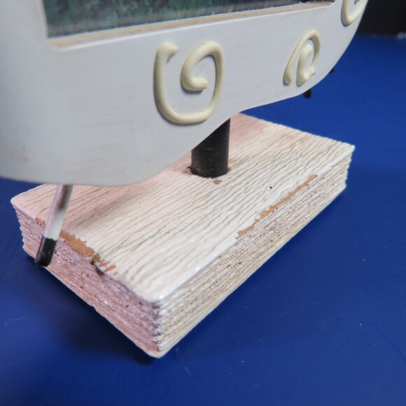 Sheep Lamb Picture Frame with weathered edges stands 5.75" tall Farmhouse Ewe - Picture 4 of 10